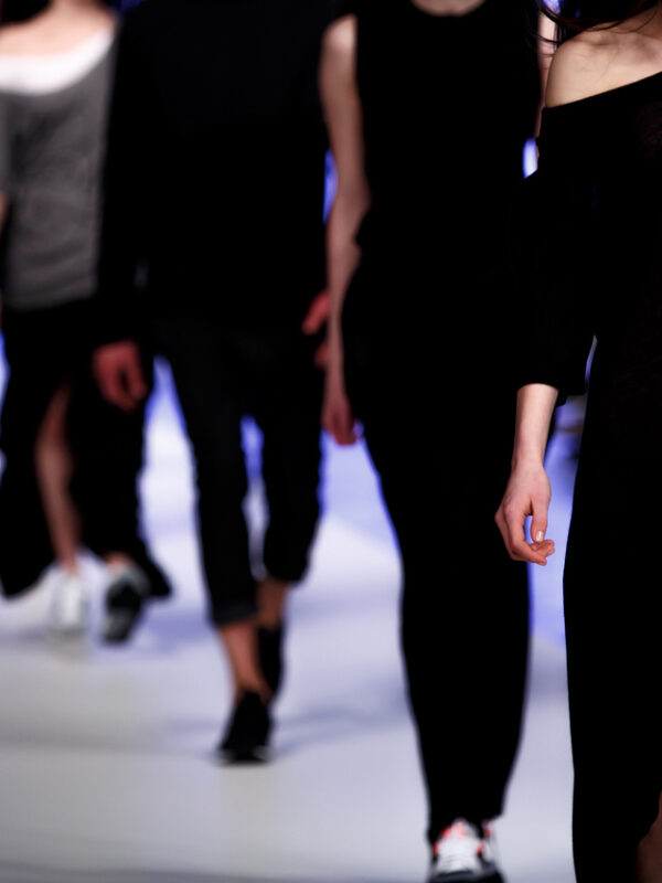 Fashion Show, A Catwalk Event, Runway Show, Models Walking the Catwalk Fashion week themed photograph runway show finale